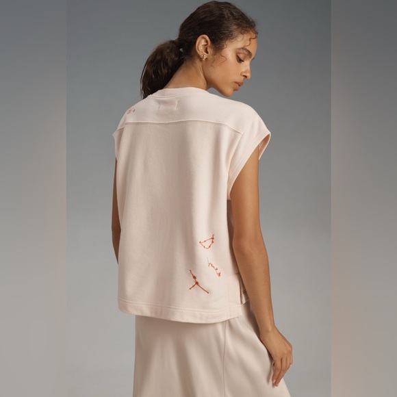 By Anthropologie Embroidered Côte d'Azur Top - Picture 3 of 9